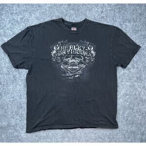Harley Davidson Shirt 2XL Flying Skull Flames Classic Motorcycles Maui Hawaii